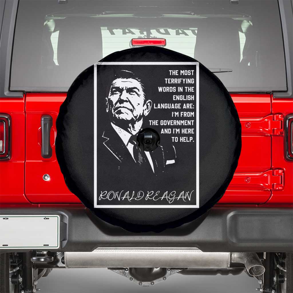 Ronald Reagan Quote Spare Tire Cover American Flag US President TS14 Black Print Your Wear