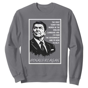 Ronald Reagan Quote Sweatshirt American Flag US President TS14 Charcoal Print Your Wear