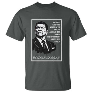 Ronald Reagan Quote T Shirt American Flag US President TS14 Dark Heather Print Your Wear