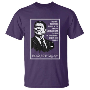 Ronald Reagan Quote T Shirt American Flag US President TS14 Purple Print Your Wear