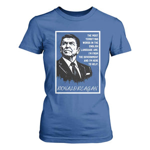 Ronald Reagan Quote T Shirt For Women American Flag US President TS14 Royal Blue Print Your Wear