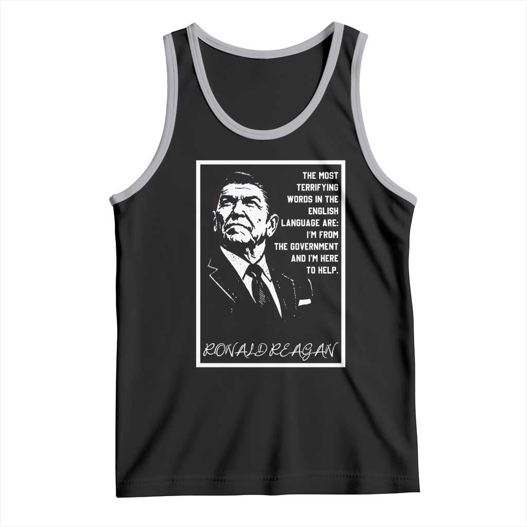Ronald Reagan Quote Tank Top American Flag US President TS14 Black Athletic Heather Print Your Wear