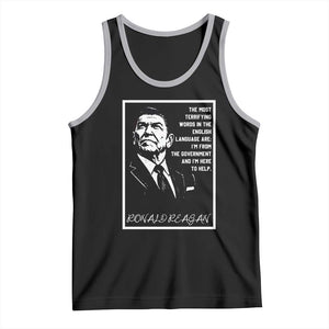 Ronald Reagan Quote Tank Top American Flag US President TS14 Black Athletic Heather Print Your Wear