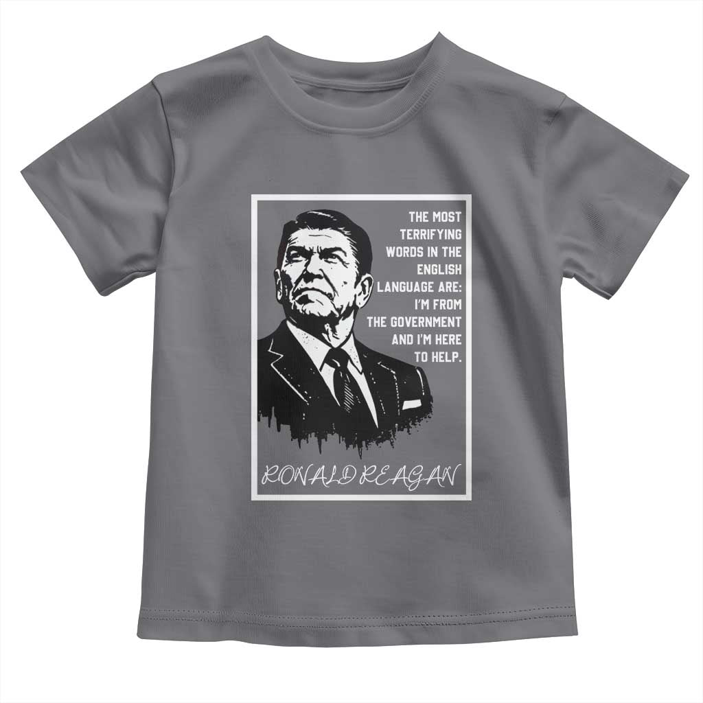 Ronald Reagan Quote Toddler T Shirt American Flag US President TS14 Charcoal Print Your Wear