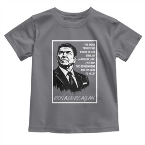 Ronald Reagan Quote Toddler T Shirt American Flag US President TS14 Charcoal Print Your Wear