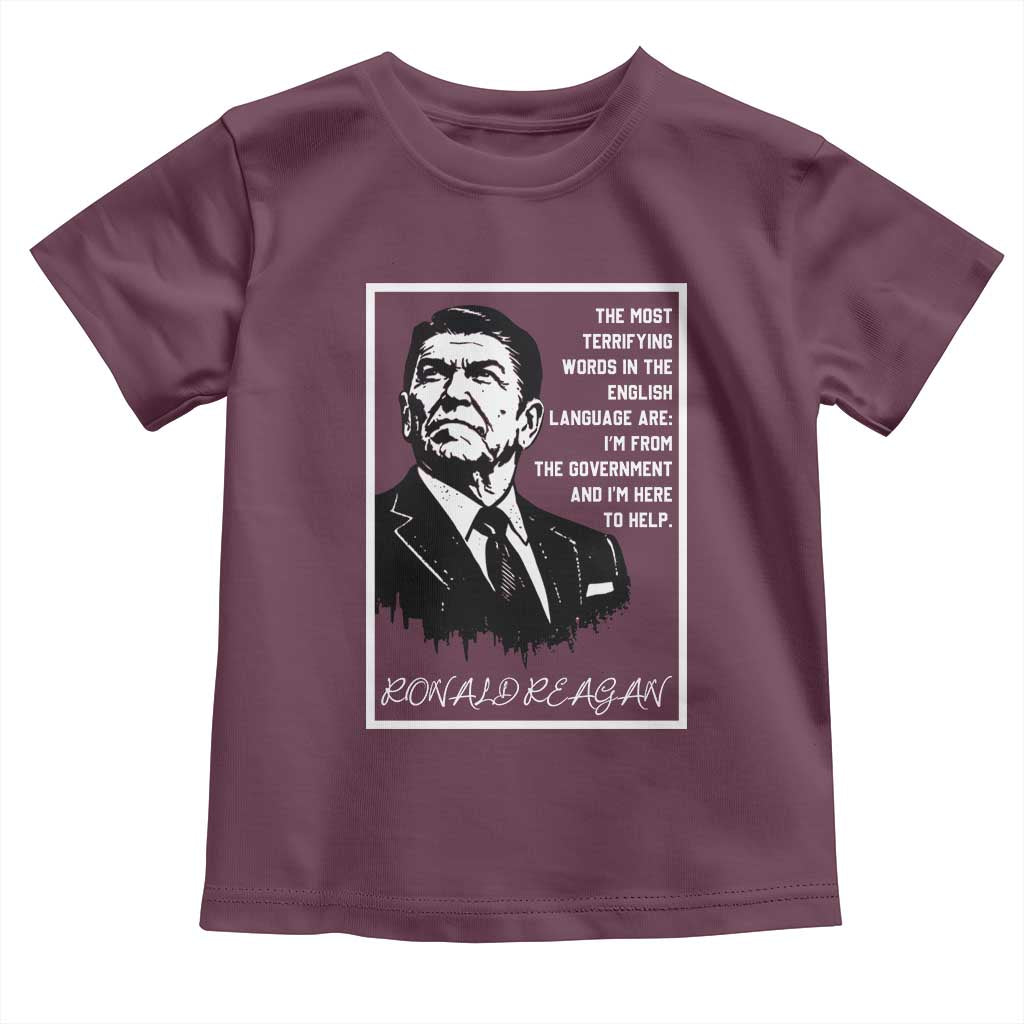Ronald Reagan Quote Toddler T Shirt American Flag US President TS14 Maroon Print Your Wear
