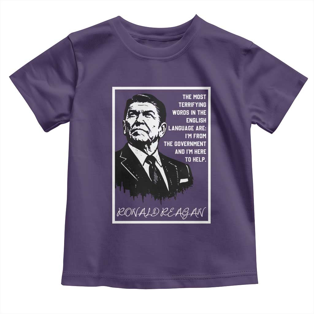 Ronald Reagan Quote Toddler T Shirt American Flag US President TS14 Purple Print Your Wear
