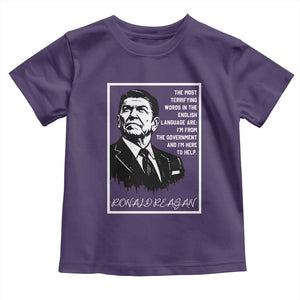 Ronald Reagan Quote Toddler T Shirt American Flag US President TS14 Purple Print Your Wear