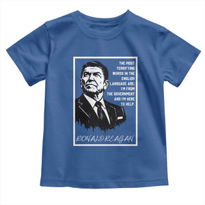 Ronald Reagan Quote Toddler T Shirt American Flag US President TS14 Royal Blue Print Your Wear
