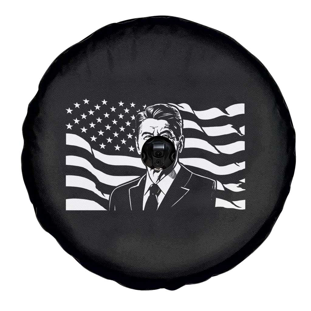 Ronald Reagan America Flag US President Spare Tire Cover TS14 Print Your Wear