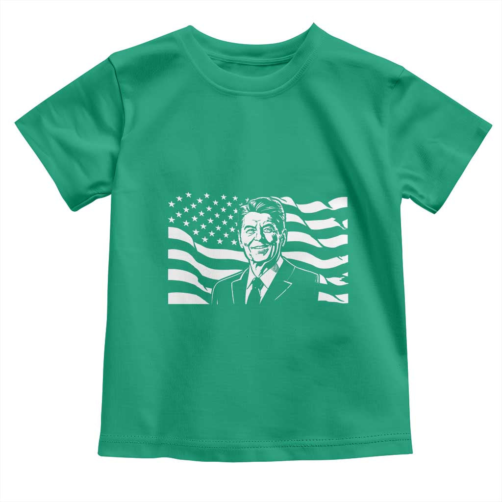 Ronald Reagan America Flag US President Toddler T Shirt TS14 Irish Green Print Your Wear