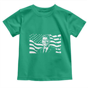 Ronald Reagan America Flag US President Toddler T Shirt TS14 Irish Green Print Your Wear