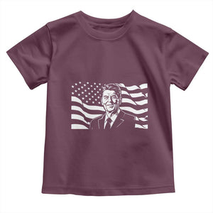 Ronald Reagan America Flag US President Toddler T Shirt TS14 Maroon Print Your Wear