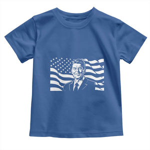 Ronald Reagan America Flag US President Toddler T Shirt TS14 Royal Blue Print Your Wear