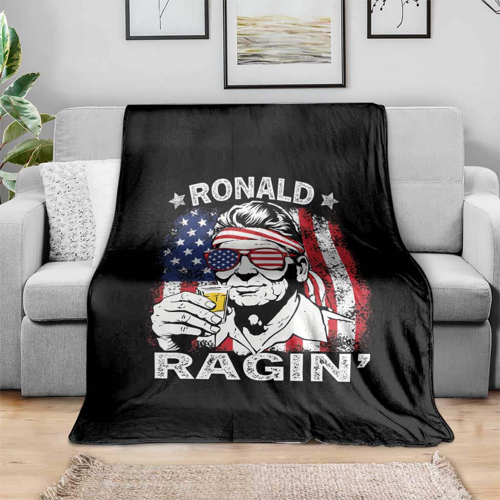 Ronald Reagan Throw Blanket 4th of July America Flag Beer TS14 Print Your Wear