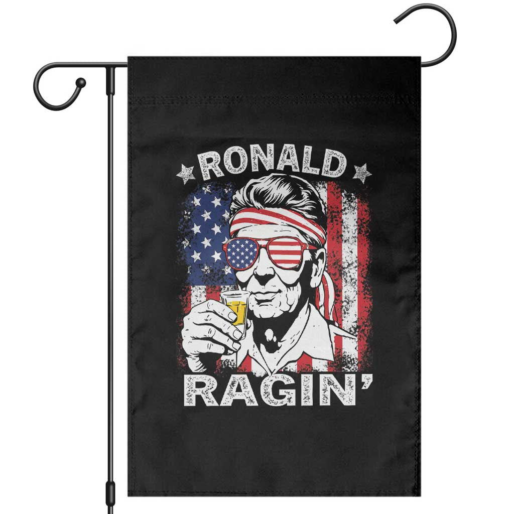 Ronald Reagan Garden Flag 4th of July America Flag Beer TS14 Black Print Your Wear