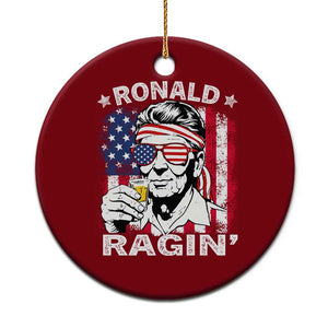 Ronald Reagan Ceramic Ornament 4th of July America Flag Beer TS14 1pc Red Print Your Wear