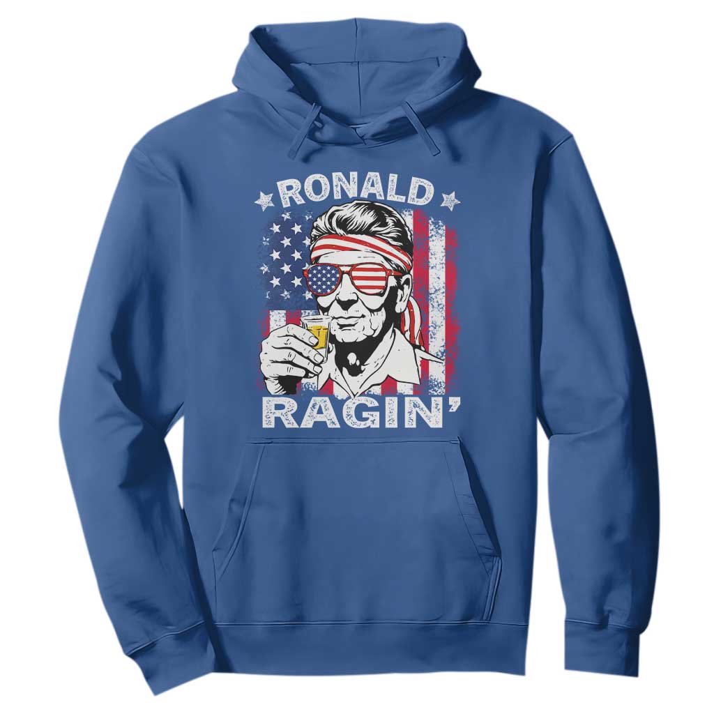 Ronald Reagan Hoodie 4th of July America Flag Beer TS14 Royal Blue Print Your Wear