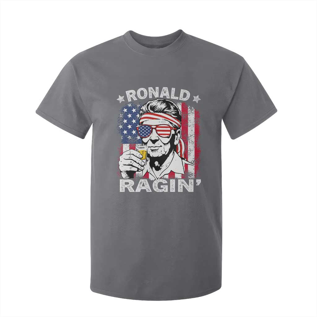 Ronald Reagan T Shirt For Kid 4th of July America Flag Beer TS14 Charcoal Print Your Wear