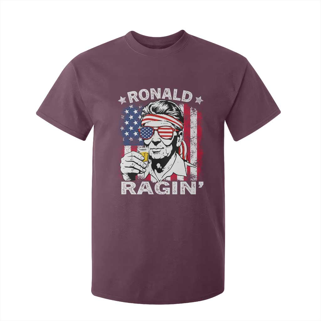 Ronald Reagan T Shirt For Kid 4th of July America Flag Beer TS14 Maroon Print Your Wear