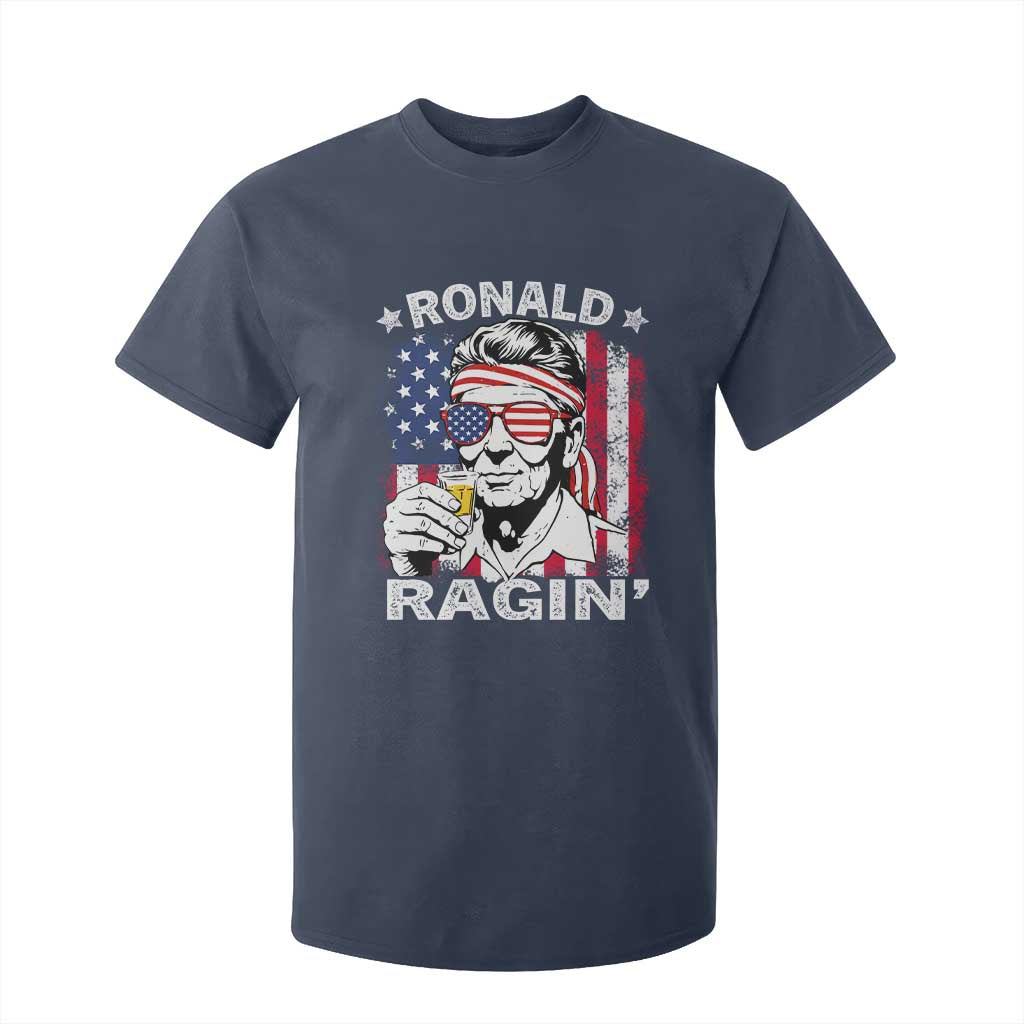Ronald Reagan T Shirt For Kid 4th of July America Flag Beer TS14 Navy Print Your Wear