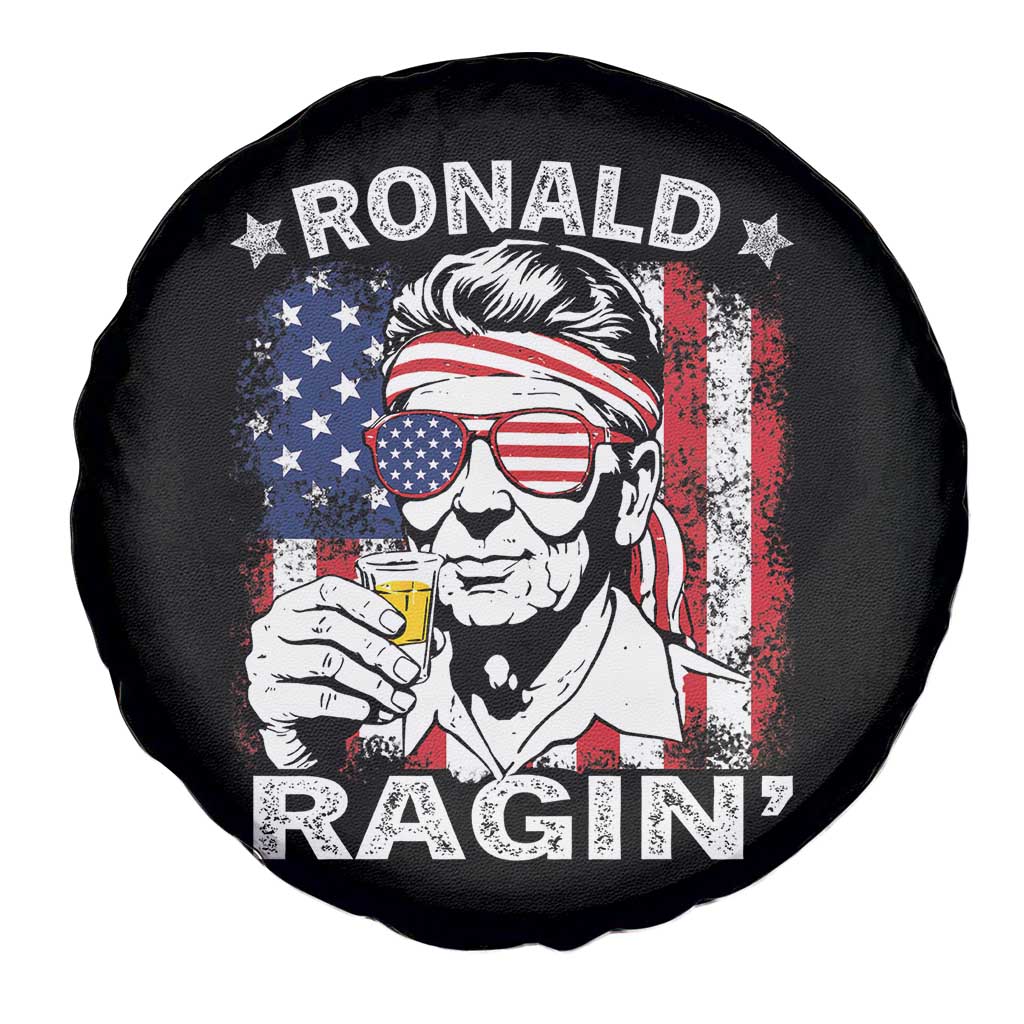 Ronald Reagan Spare Tire Cover 4th of July America Flag Beer TS14 Print Your Wear
