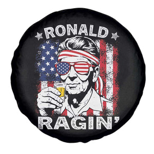 Ronald Reagan Spare Tire Cover 4th of July America Flag Beer TS14 Print Your Wear