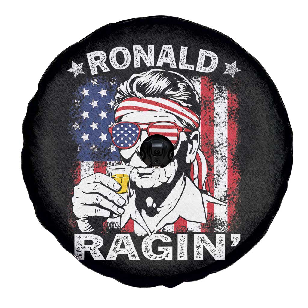 Ronald Reagan Spare Tire Cover 4th of July America Flag Beer TS14 Print Your Wear