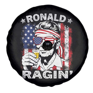 Ronald Reagan Spare Tire Cover 4th of July America Flag Beer TS14 Print Your Wear