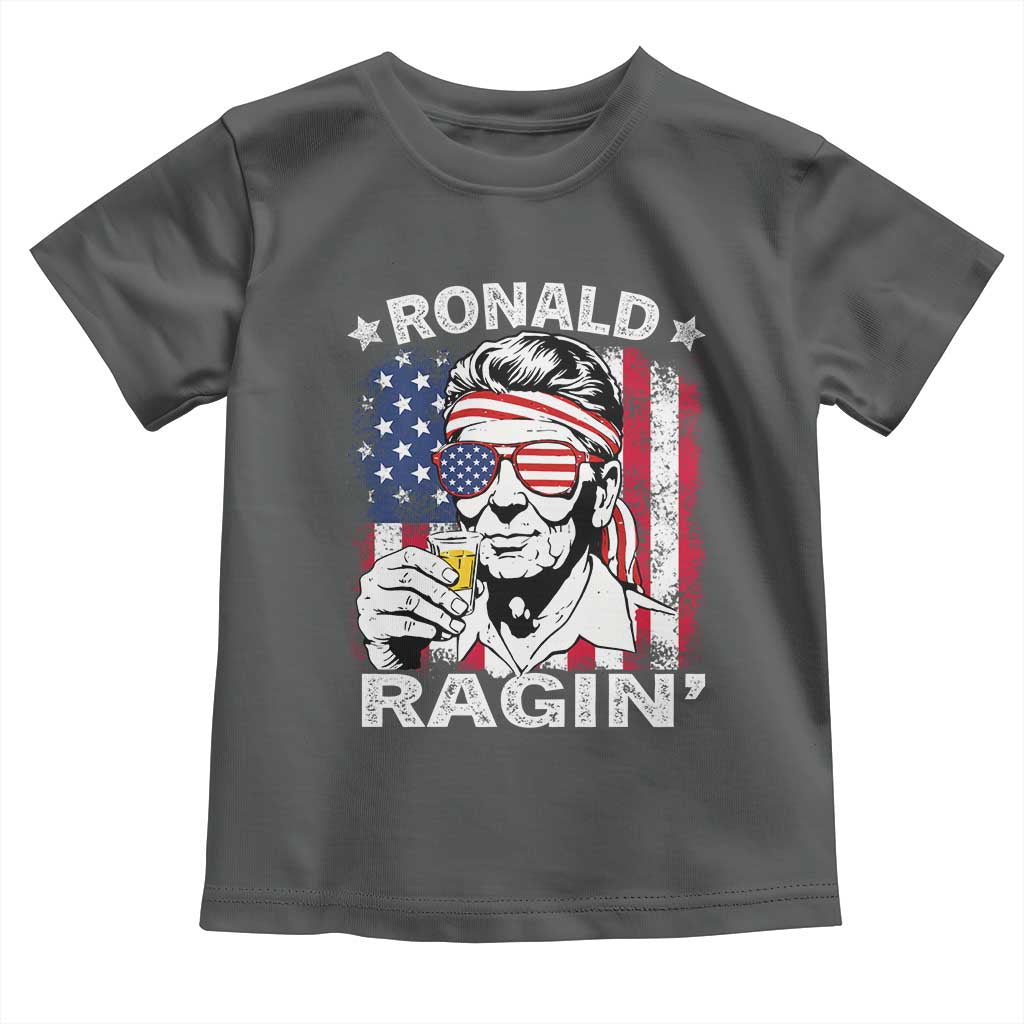 Ronald Reagan Toddler T Shirt 4th of July America Flag Beer TS14 Dark Heather Print Your Wear