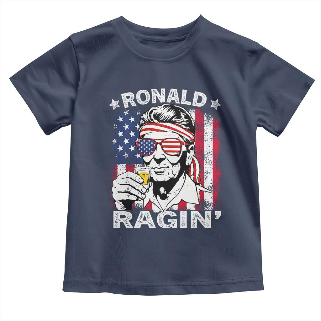 Ronald Reagan Toddler T Shirt 4th of July America Flag Beer TS14 Navy Print Your Wear