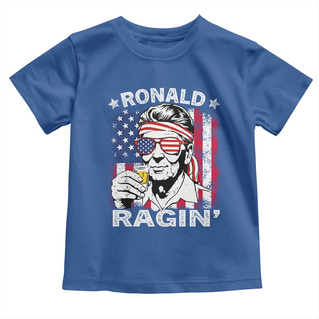 Ronald Reagan Toddler T Shirt 4th of July America Flag Beer TS14 Royal Blue Print Your Wear