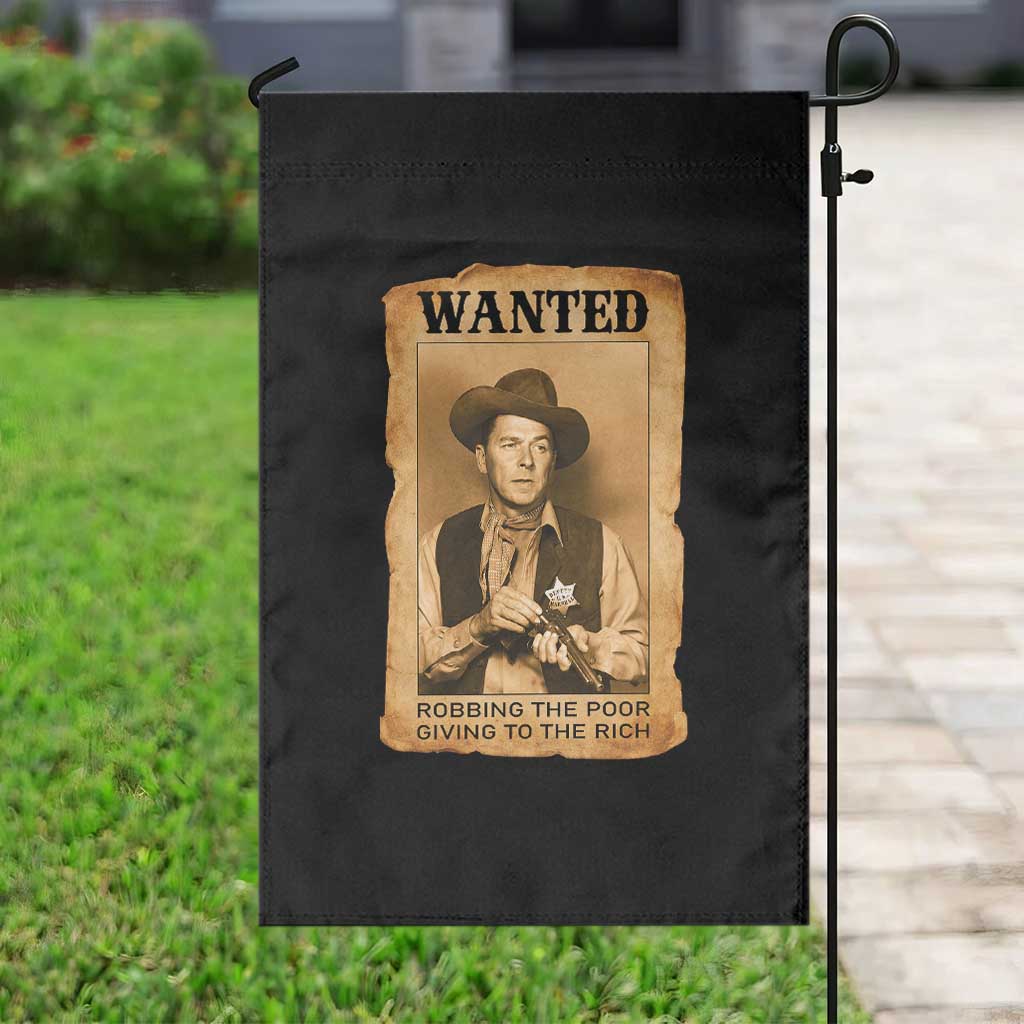Ronald Reagan Cowboy Retro American President Garden Flag Robbing The Poor GIving To Te Rich TS14 Print Your Wear