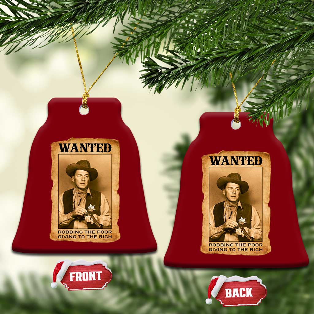 Ronald Reagan Cowboy Retro American President Ceramic Ornament Robbing The Poor GIving To Te Rich TS14 Print Your Wear
