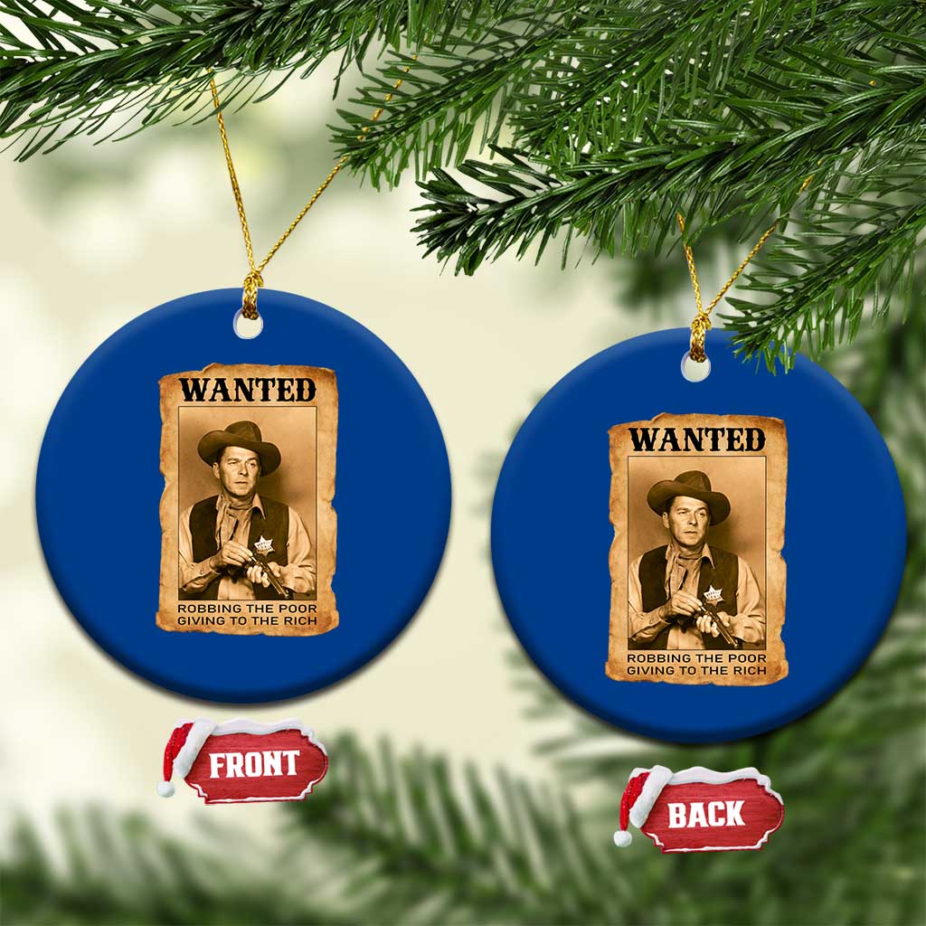Ronald Reagan Cowboy Retro American President Ceramic Ornament Robbing The Poor GIving To Te Rich TS14 1pc Blue Print Your Wear