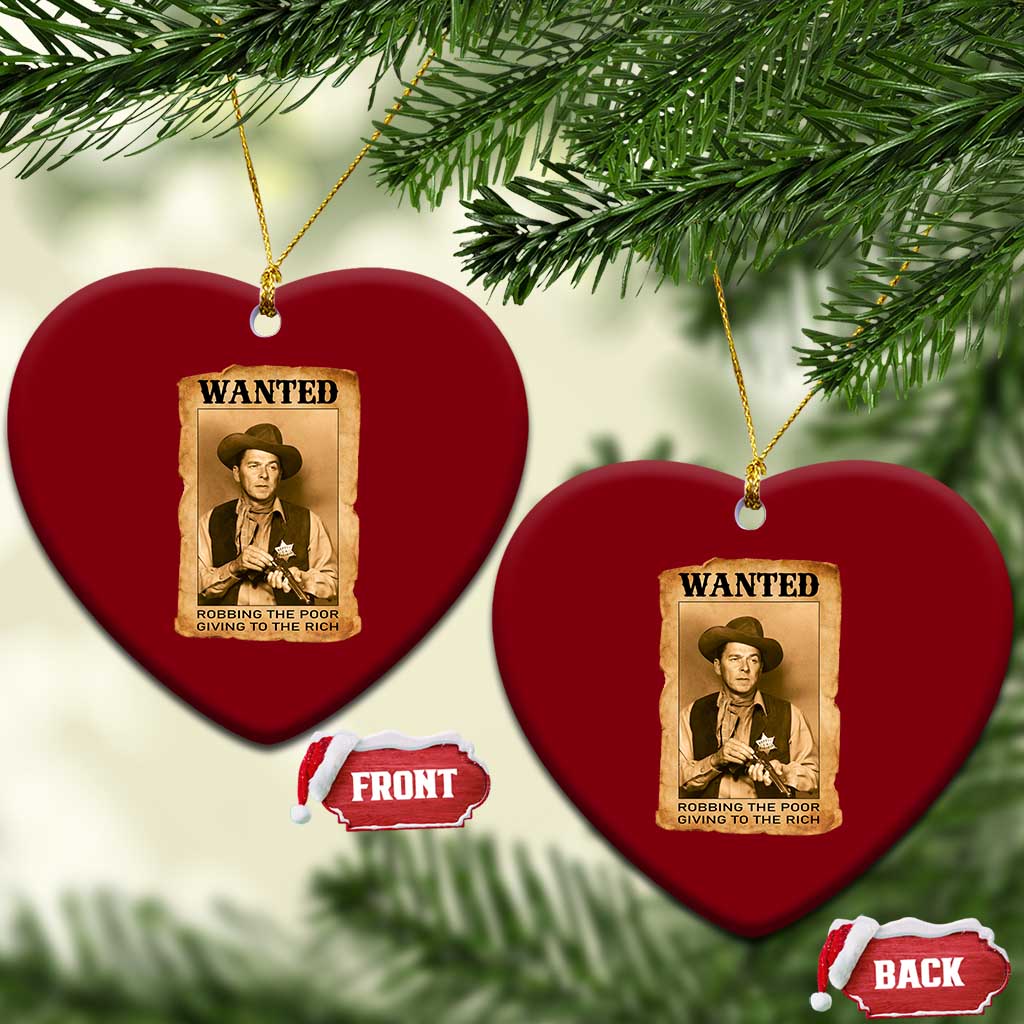 Ronald Reagan Cowboy Retro American President Ceramic Ornament Robbing The Poor GIving To Te Rich TS14 Print Your Wear