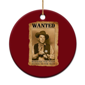 Ronald Reagan Cowboy Retro American President Ceramic Ornament Robbing The Poor GIving To Te Rich TS14 1pc Red Print Your Wear