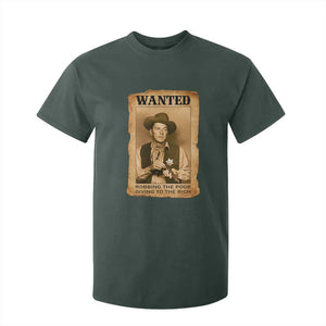Ronald Reagan Cowboy Retro American President T Shirt For Kid Robbing The Poor GIving To Te Rich TS14 Dark Forest Green Print Your Wear