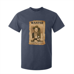 Ronald Reagan Cowboy Retro American President T Shirt For Kid Robbing The Poor GIving To Te Rich TS14 Navy Print Your Wear