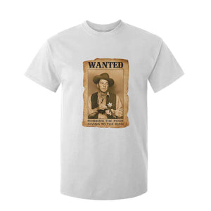 Ronald Reagan Cowboy Retro American President T Shirt For Kid Robbing The Poor GIving To Te Rich TS14 White Print Your Wear