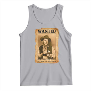 Ronald Reagan Cowboy Retro American President Tank Top Robbing The Poor GIving To Te Rich TS14 Athletic Heather Print Your Wear