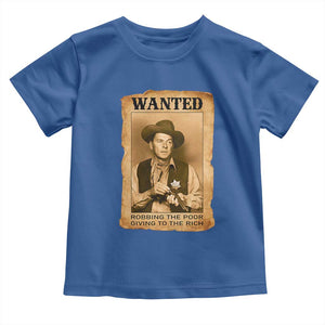 Ronald Reagan Cowboy Retro American President Toddler T Shirt Robbing The Poor GIving To Te Rich TS14 Royal Blue Print Your Wear