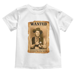 Ronald Reagan Cowboy Retro American President Toddler T Shirt Robbing The Poor GIving To Te Rich TS14 White Print Your Wear