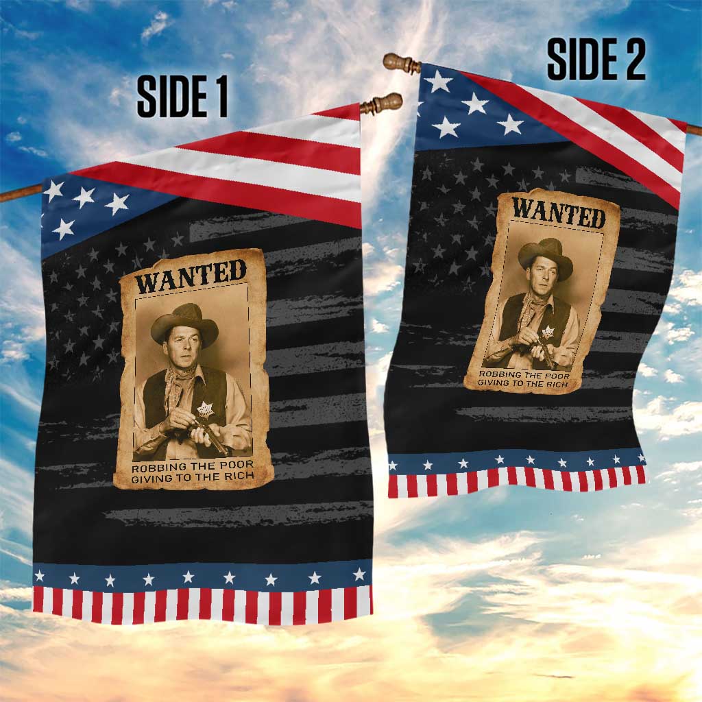 Ronald Reagan Cowboy Retro American President Garden Flag Robbing The Poor GIving To Te Rich TS14 Print Your Wear