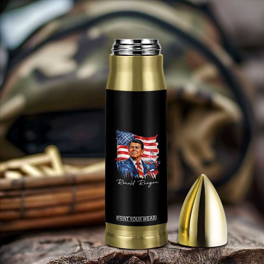 Ronald Reagan Patriotic American Flag President Bullet Tumbler TS14 Print Your Wear