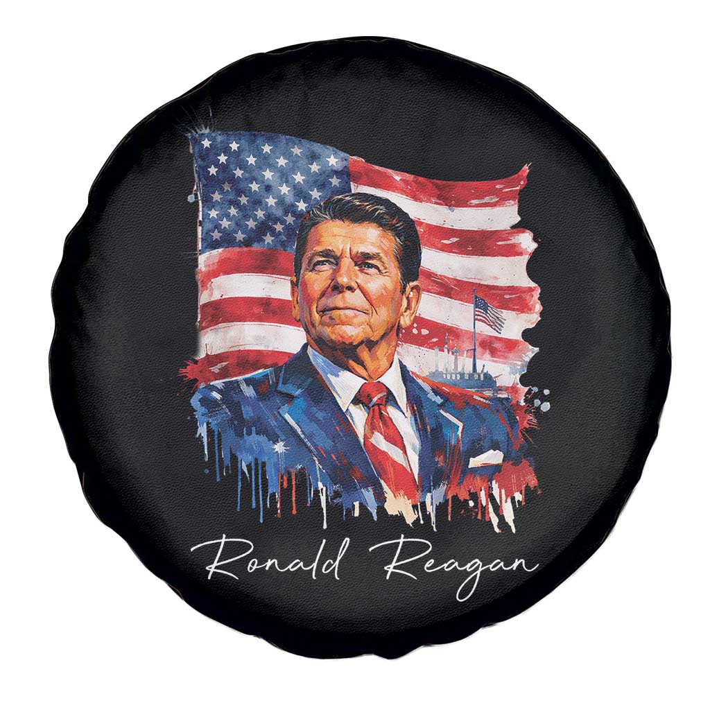Ronald Reagan Patriotic American Flag President Spare Tire Cover TS14 Print Your Wear