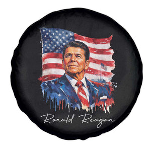 Ronald Reagan Patriotic American Flag President Spare Tire Cover TS14 Print Your Wear