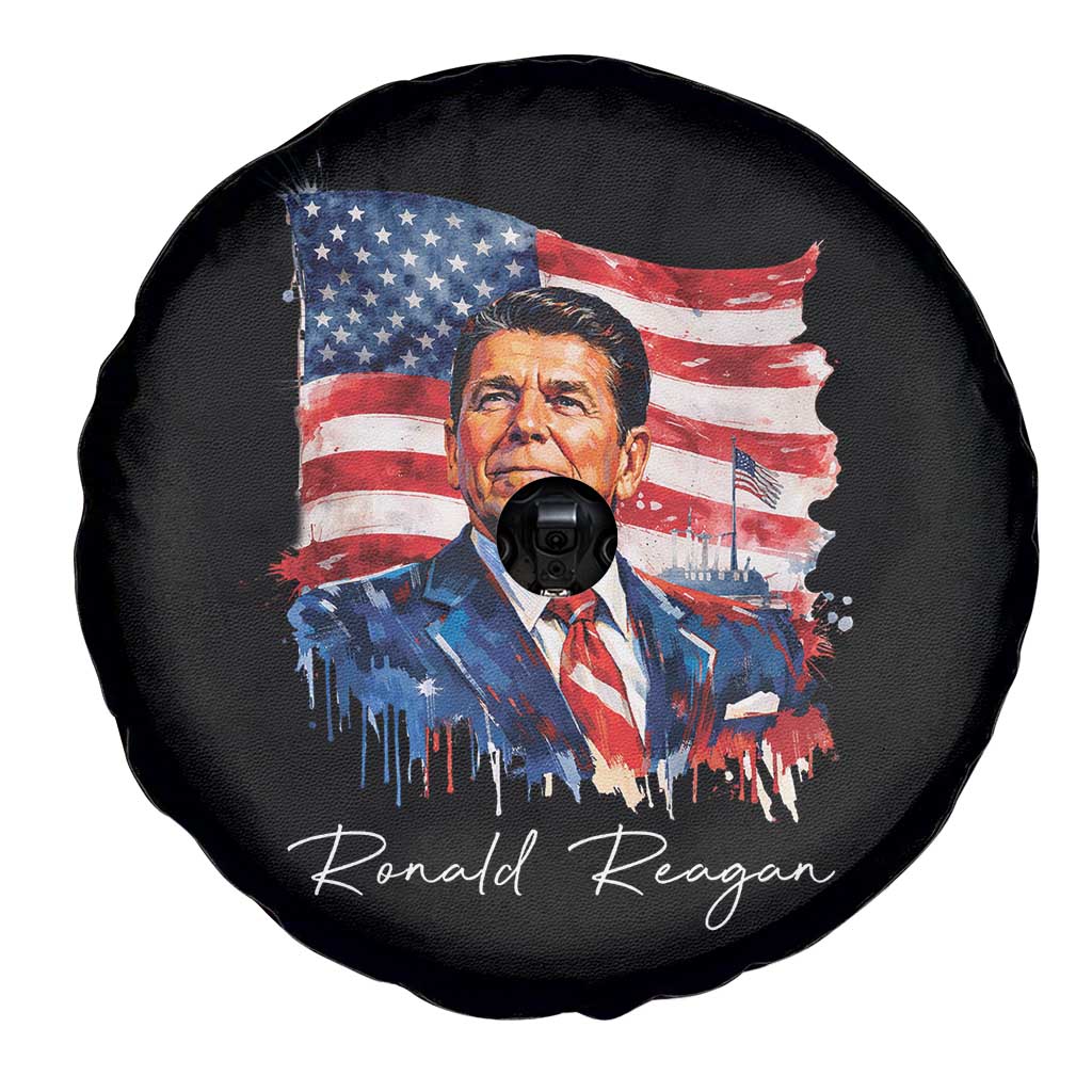 Ronald Reagan Patriotic American Flag President Spare Tire Cover TS14 Print Your Wear