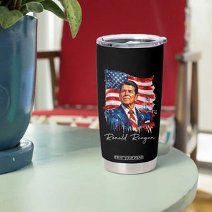 Ronald Reagan Patriotic American Flag President Tumbler Cup TS14 Print Your Wear