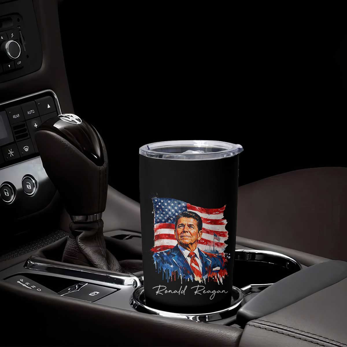 Ronald Reagan Patriotic American Flag President Tumbler Cup TS14 Print Your Wear